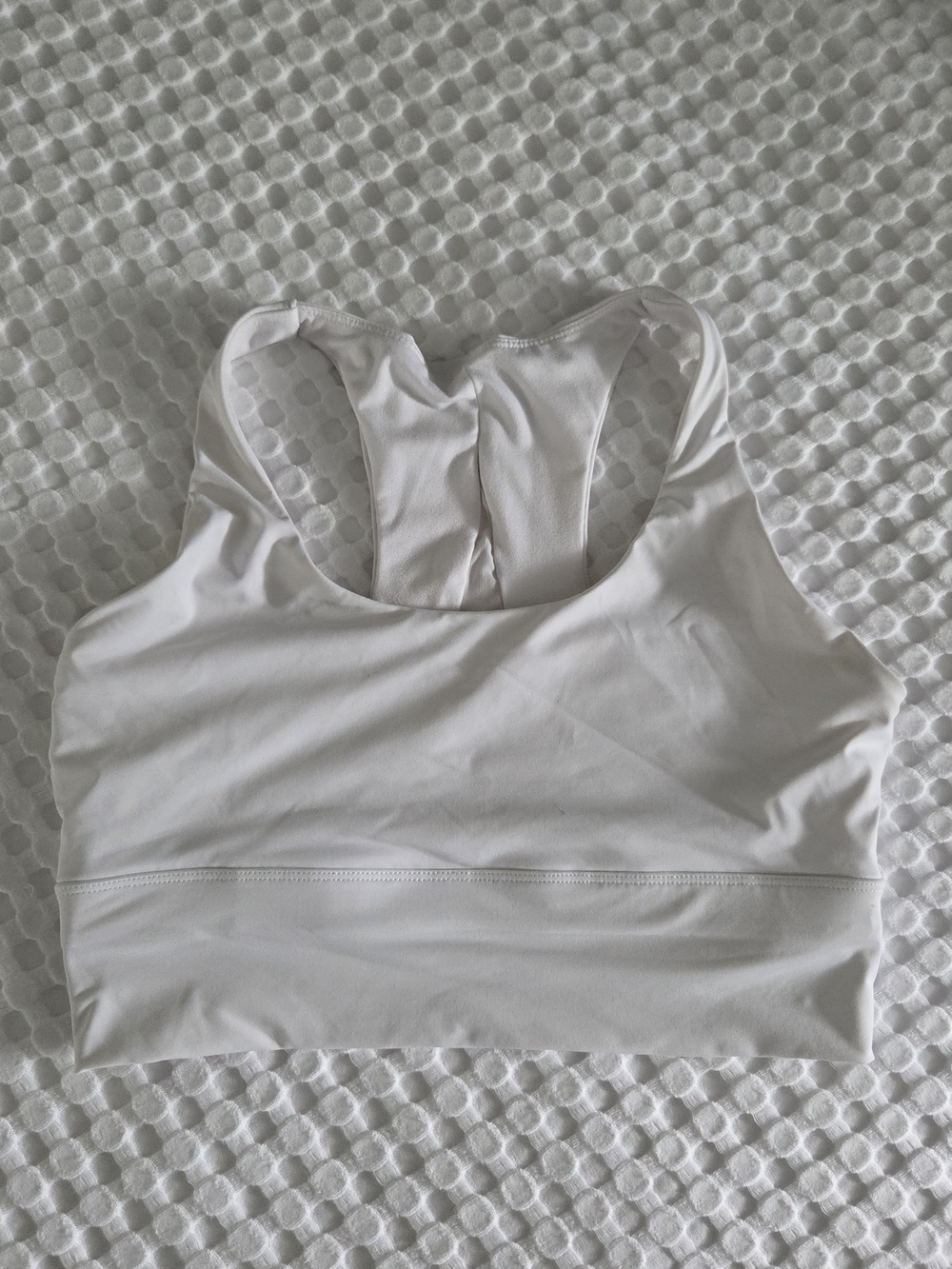 White Racerback Sports Bra - Comfortable Support